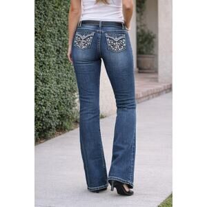 Nine West women's Y2K style Embellished Jeans Boot Cut size 8/28